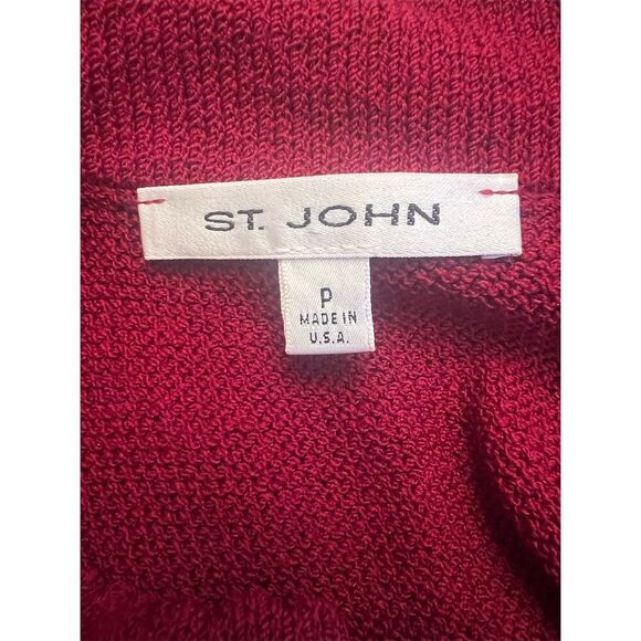 St. John Women's Sleeveless Sweater Tank Size SP Red - Picture 5 of 6